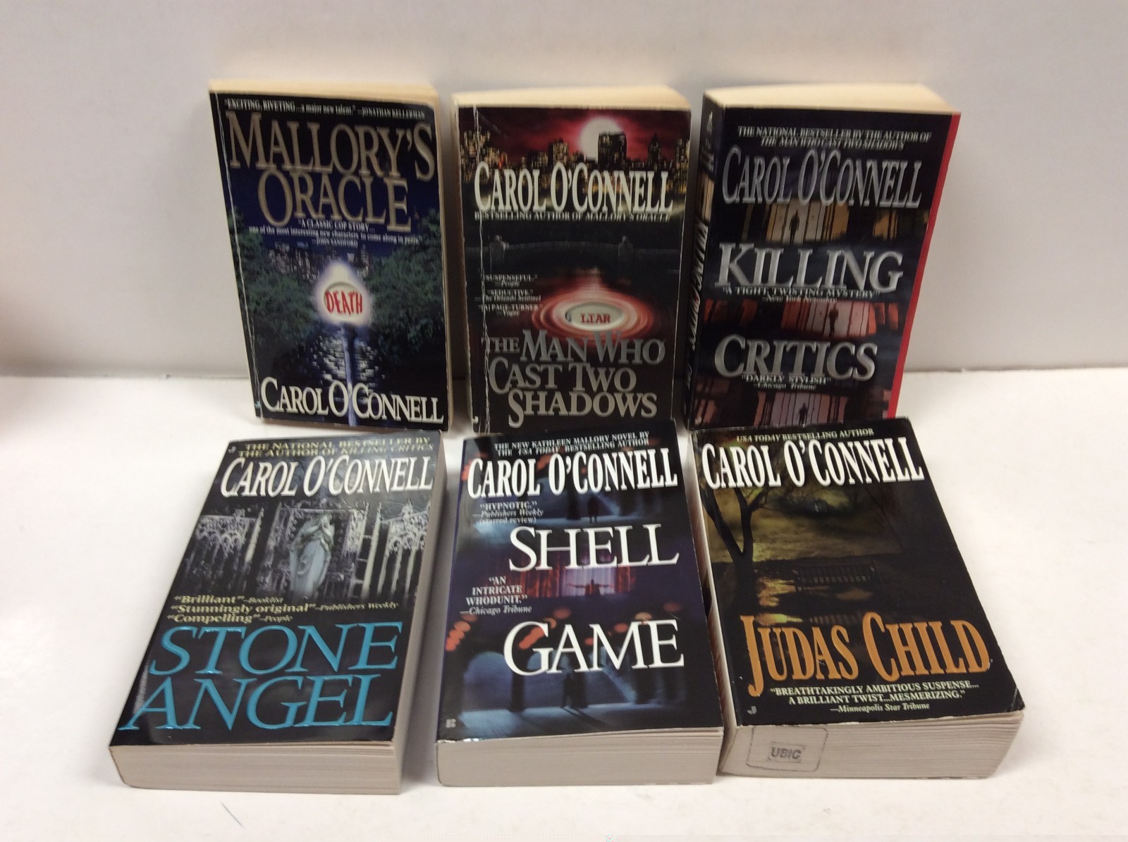 CAROL O’CONNELL LOT OF 6 PBs (1-5 in Mallory Series + Judas Child)