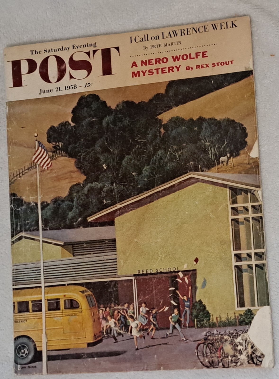 The Saturday Evening Post. June 21, 1958. Stories, News, Ads. Lawrence Welk News