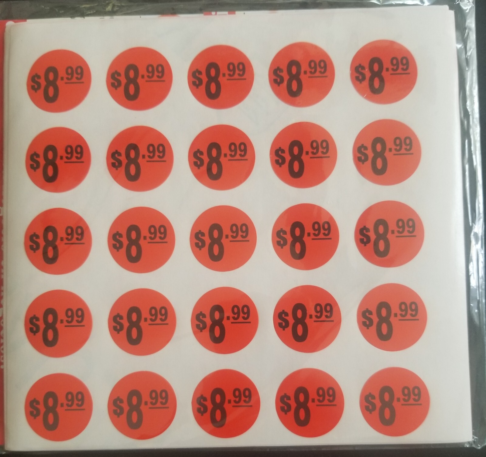 PRICE POINT RETAIL LABELS STICKER 500 Labels 1″ Round RED $ 8.99 Retail Price