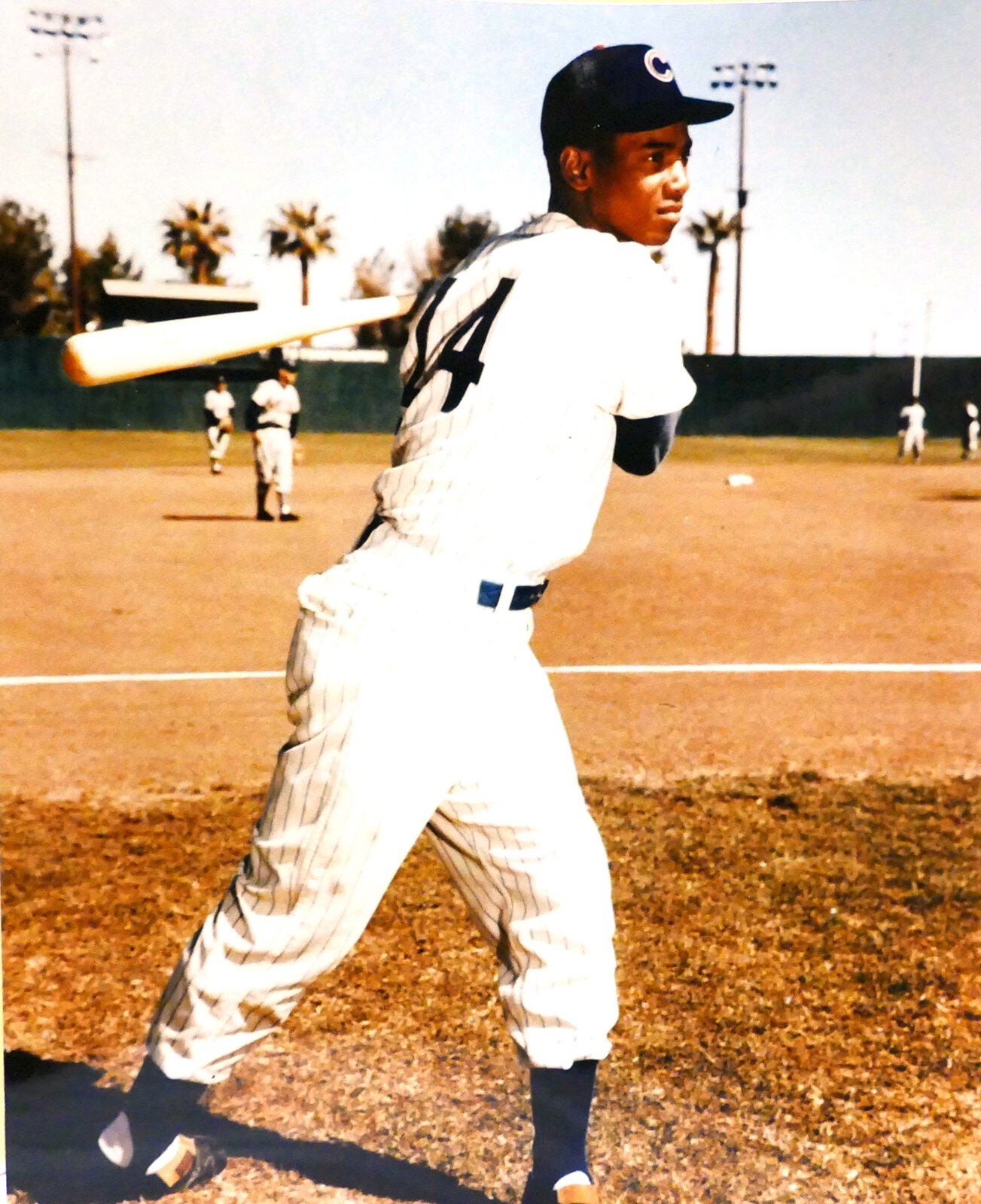 Ernie Banks ERNIE BANKS BATTING PRACTICE PHOTO 8” x 10” inch Photograph