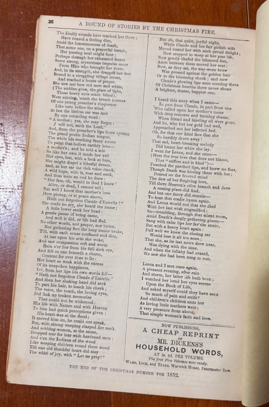 Charles Dickens, Extra Number for Christmas 1853 of Household Words, 36 pages