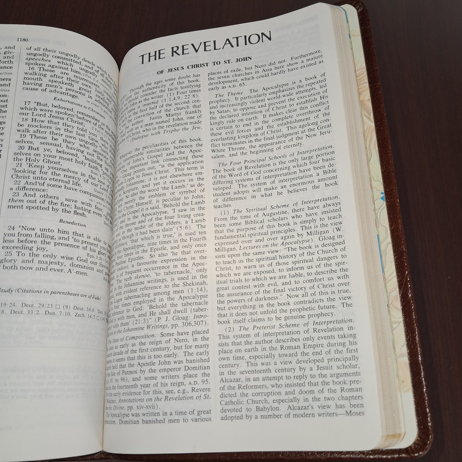 OPEN BIBLE PROPHECY EDITION HOLY BIBLE KJV GENUINE LEATHER GODS NEWS BEHIND NEWS