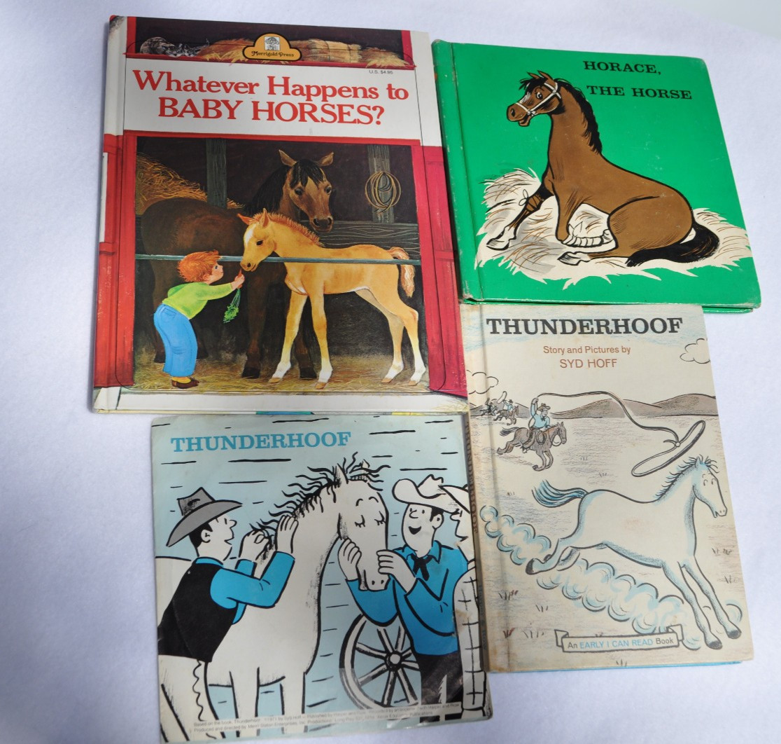 Horse Books For Kids: Horace, The Horse; Thunderhoof +vinyl record; Baby Horses