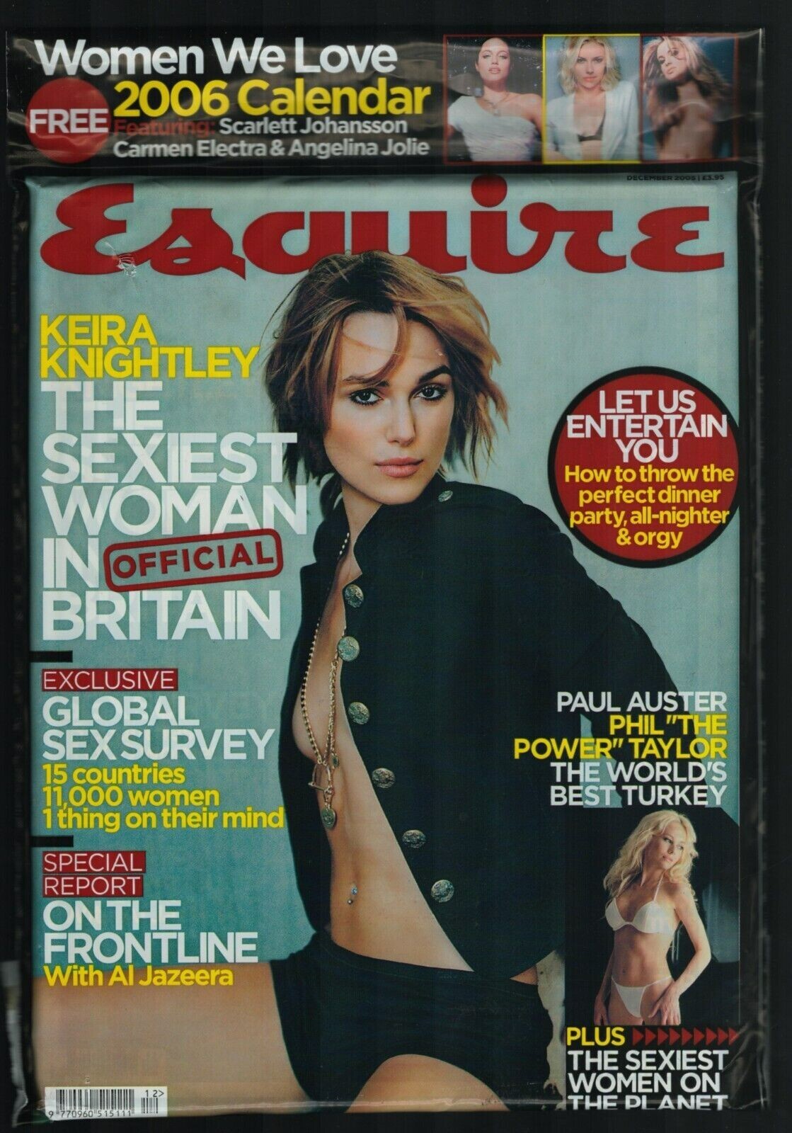 Esquire magazine december 2005 keira knightley NEW IN WRAPPER
