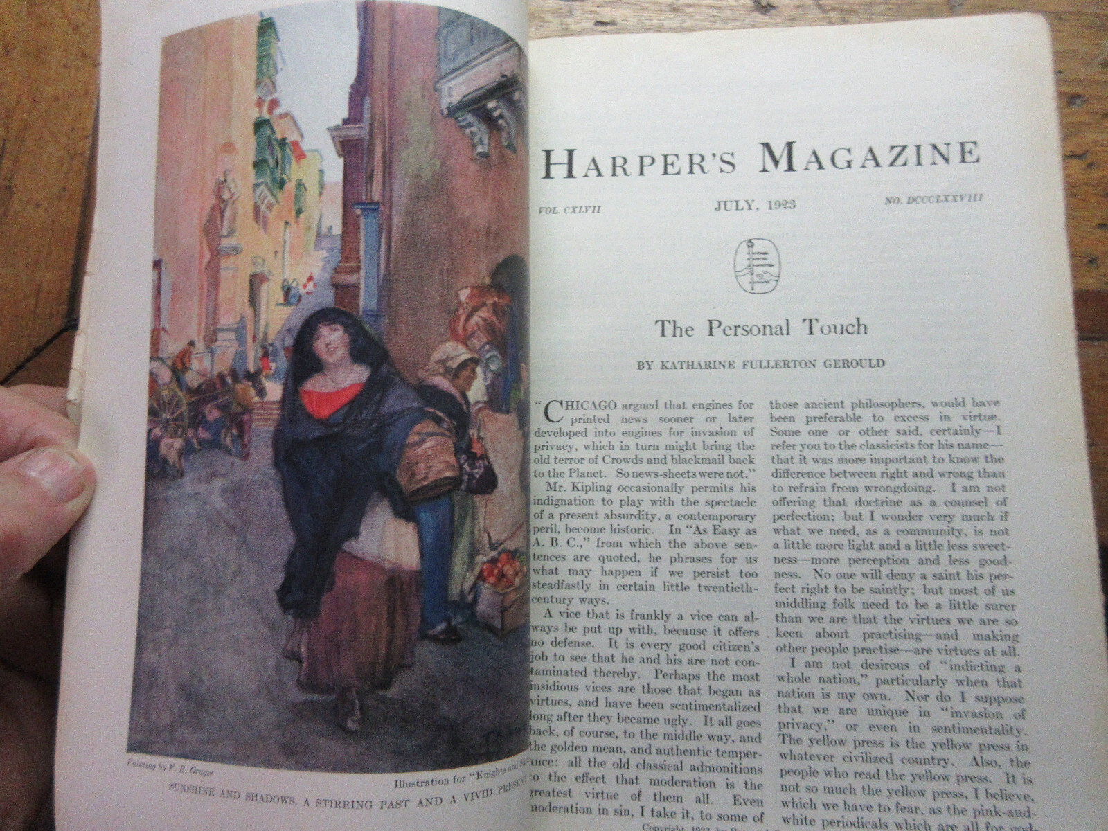 Harper’s Monthly Magazine- 7/1923 Fiction Number-Ads & Illustrated Stories