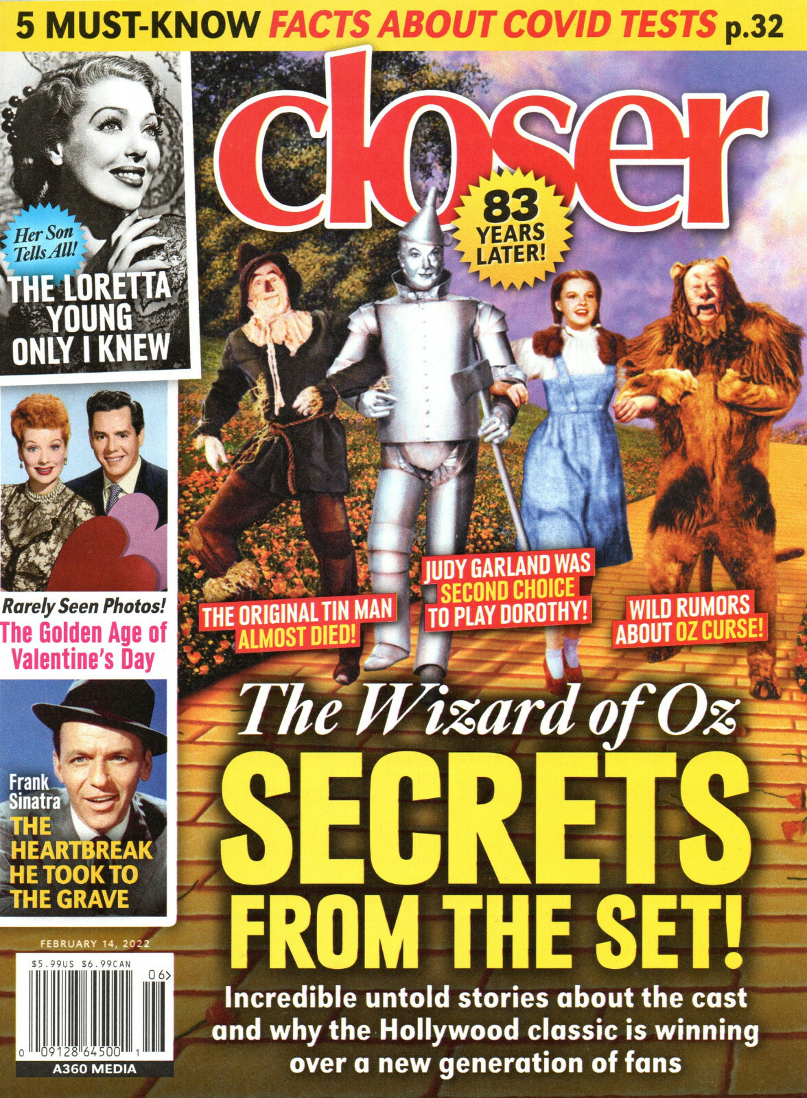 CLOSER Magazine February 14 2022 The Wizard of Oz Loretta Young Frank Sinatra