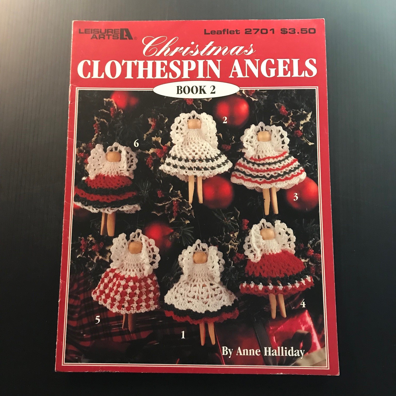 Christmas Clothespin Angels Book 2 Anne Halliday 1995 Crochet Pattern Leaflet
