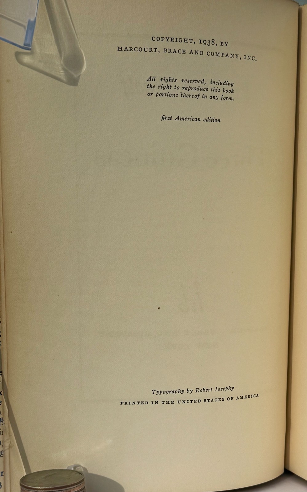 Virginia Woolf Three Guineas 1938 First American Edition Harcourt Brace Original