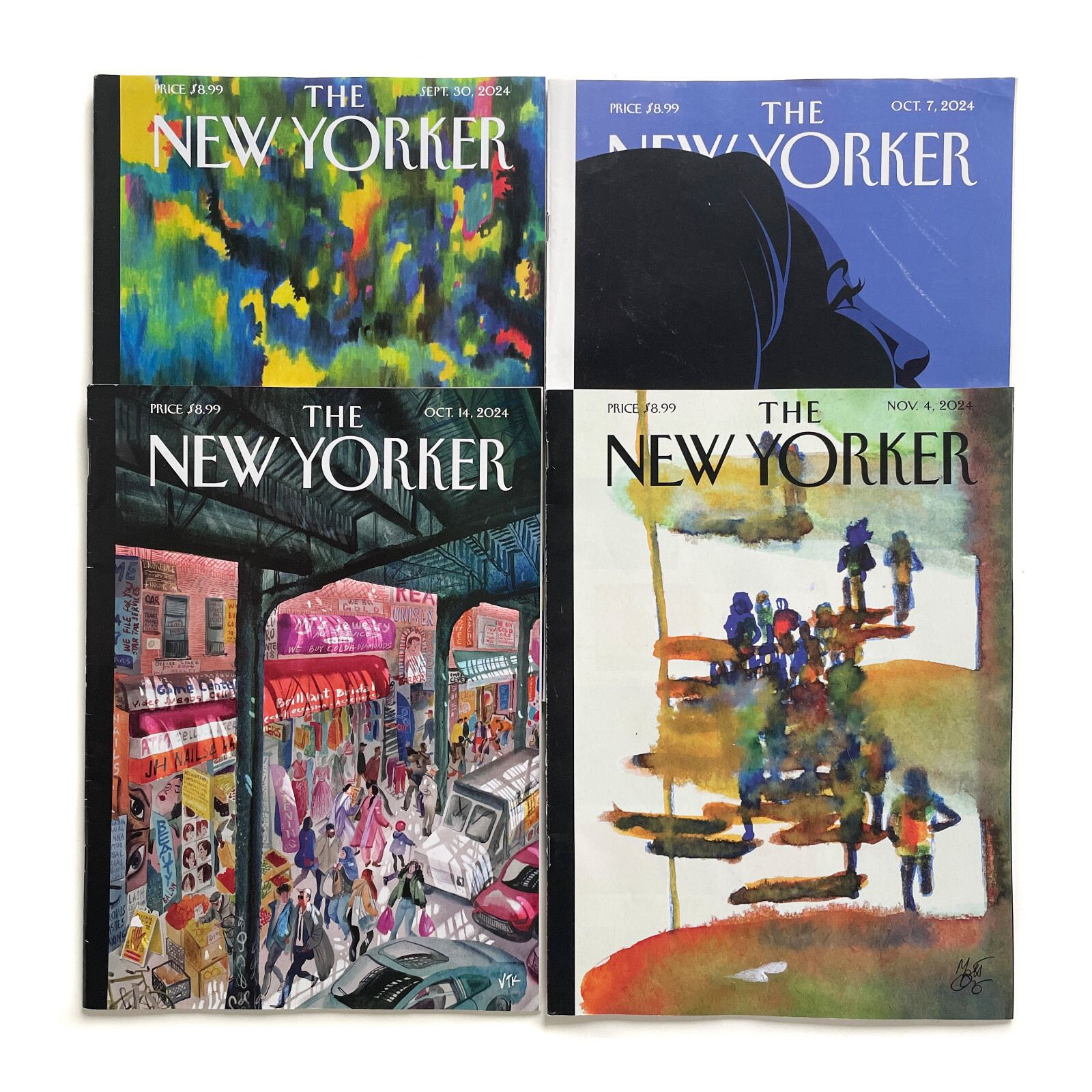 Four 2024 New Yorker Magazine Q4 Issues • No Subscription Labels