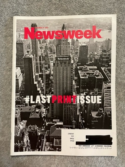 Newsweek – Last Print Issue December 31, 2012