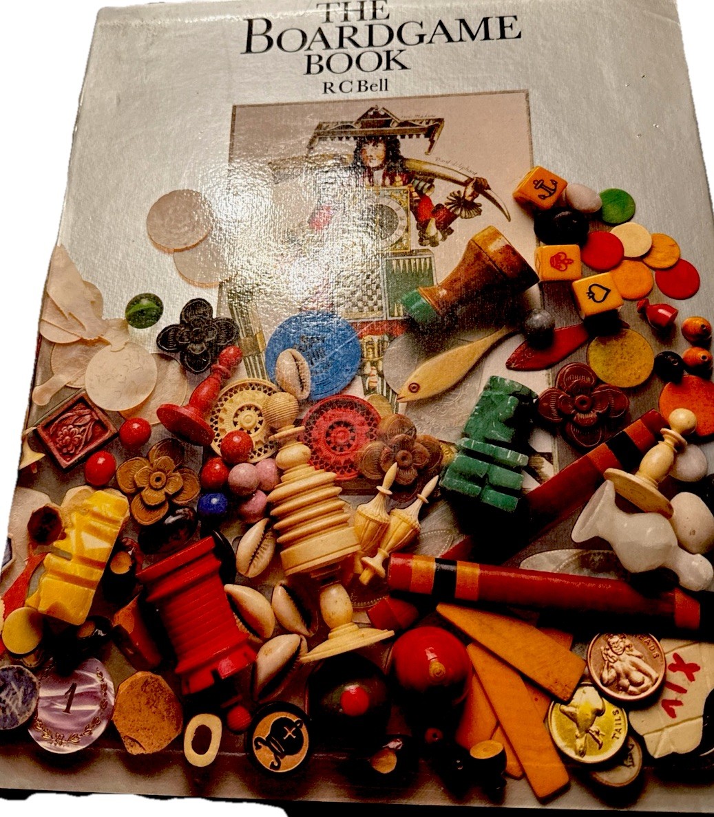 The Boardgame Book by R C Bell 1979 Includes All 5 Inserts, Dust Jacket Slipbox