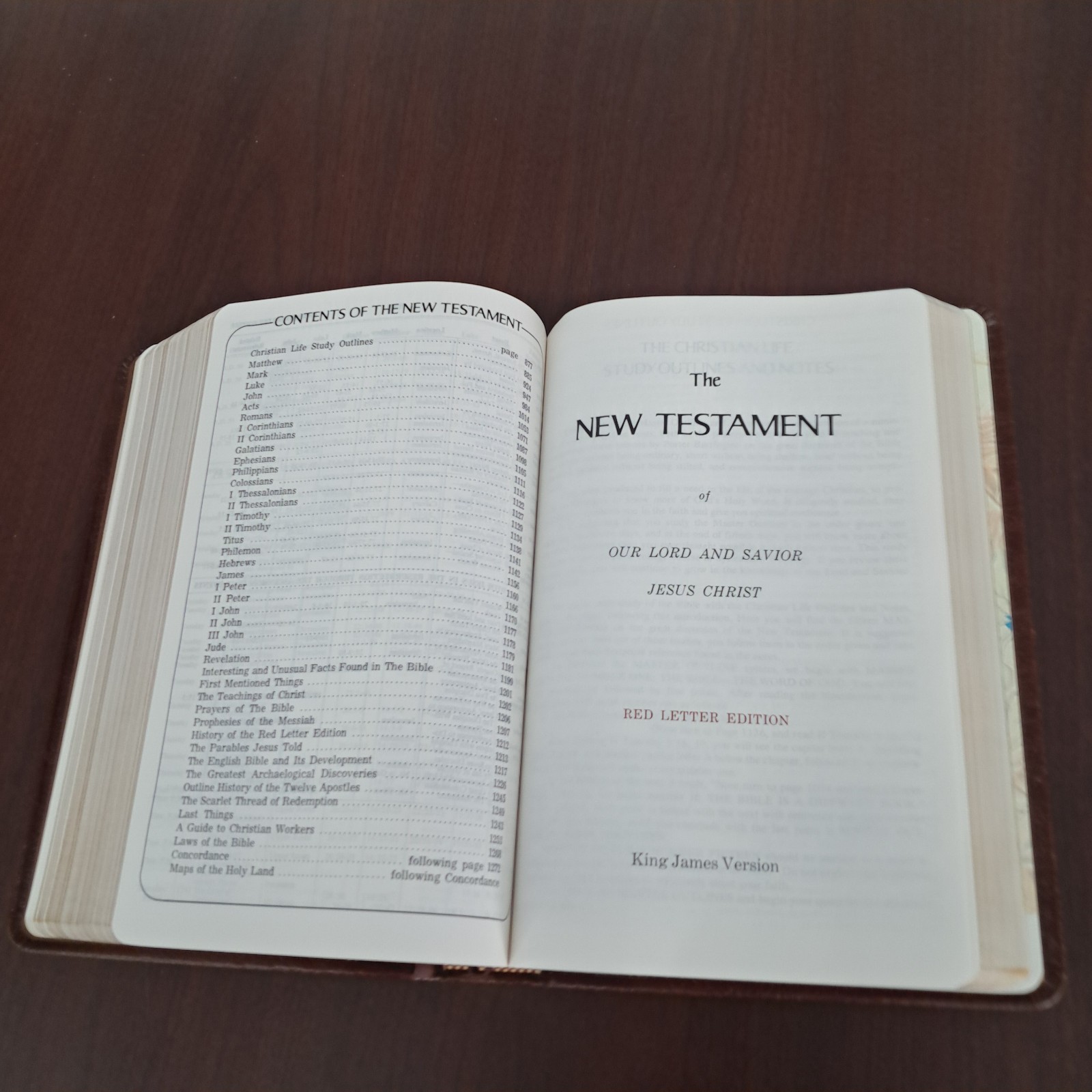 OPEN BIBLE PROPHECY EDITION HOLY BIBLE KJV GENUINE LEATHER GODS NEWS BEHIND NEWS