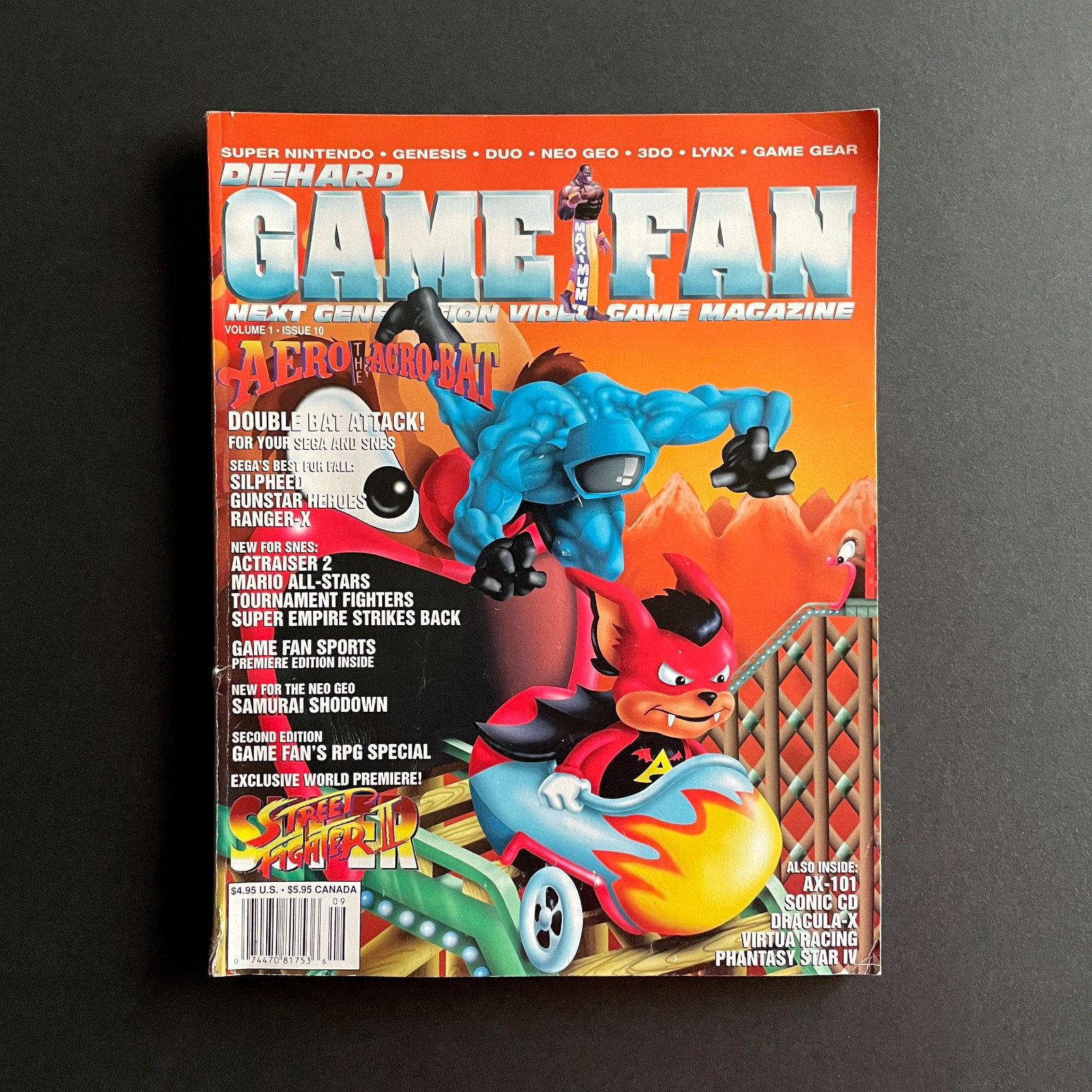 1993 Diehard Game Fan Magazine • Vol. 1 No. 10 Issue • Aero The Acro-Bat