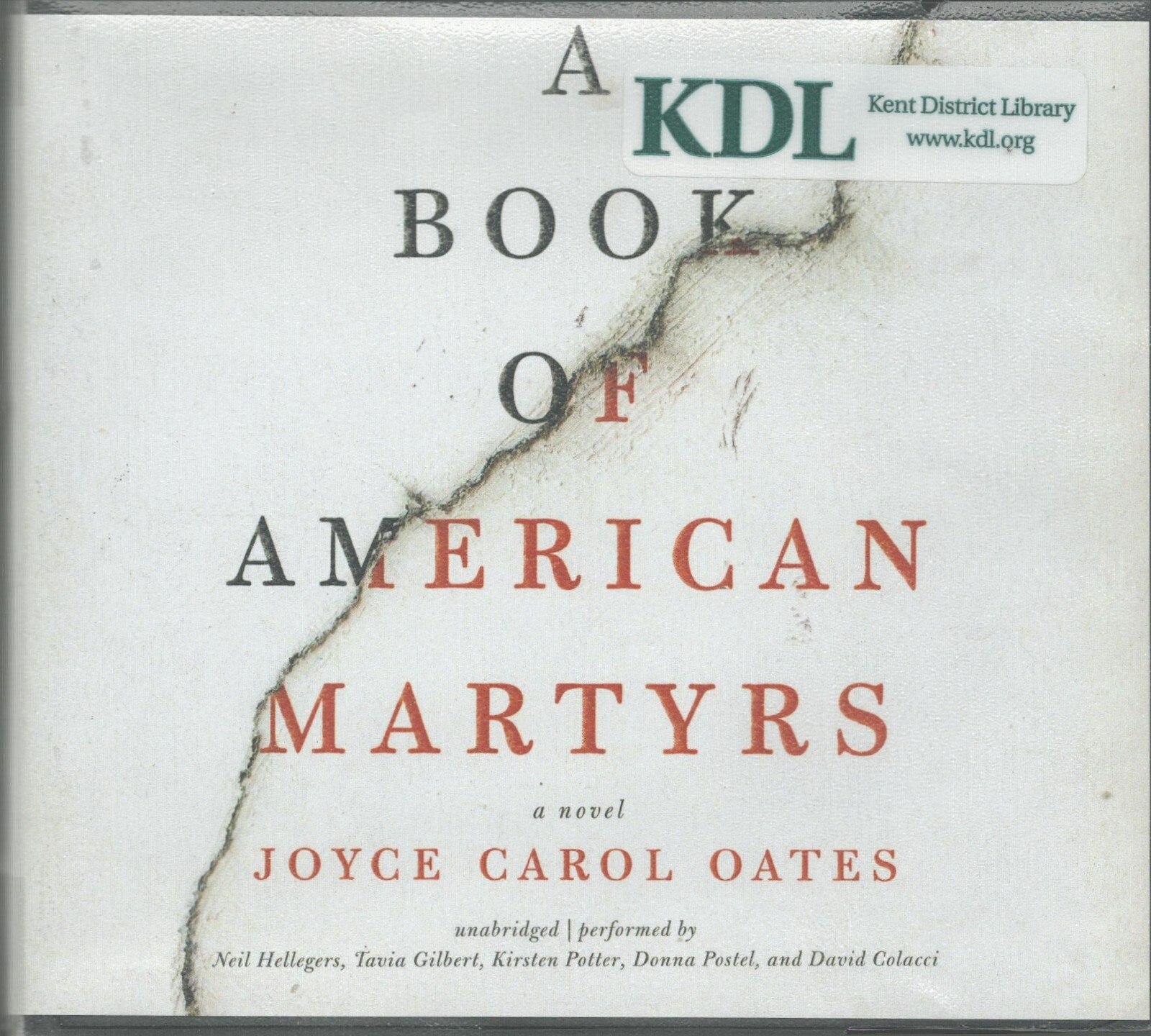 A Book of American Martyrs : A Novel by Joyce Carol Oates (2017, Audio bood