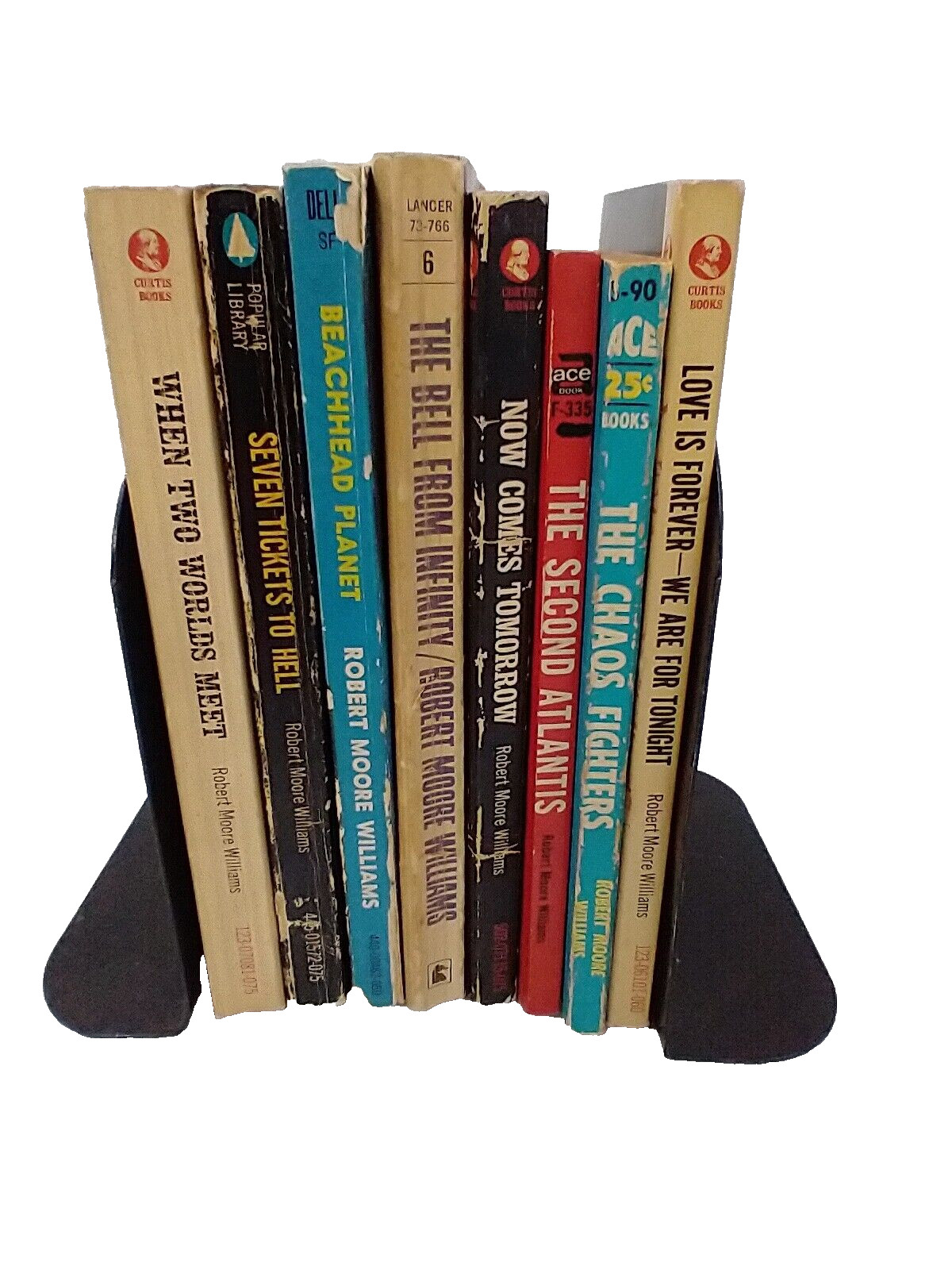 Robert Moore Williams. Lot of 8 SF PBs. Autobiography, Short Stories, Novels!