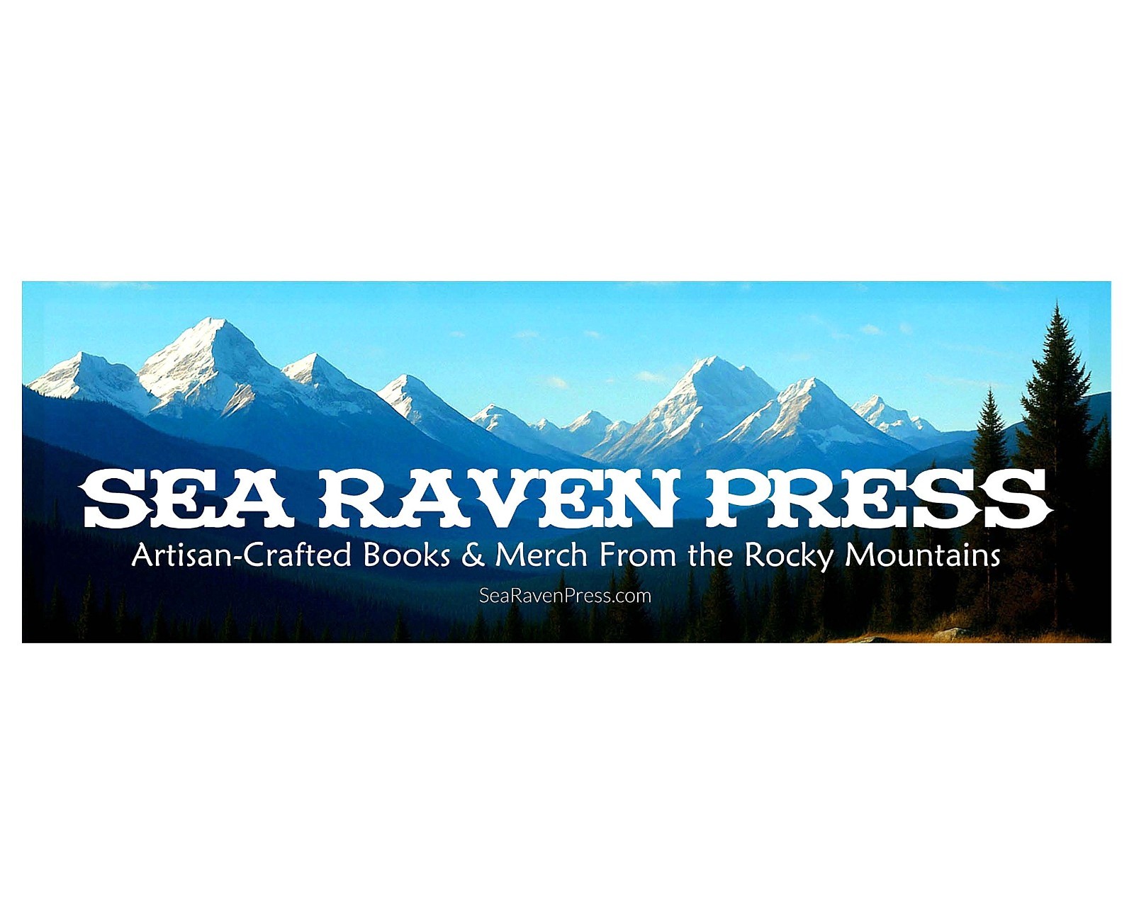Sea Raven Press Bookmark Rocky Mountains 8 in x 2.5 in Printed on 100# Cardstock