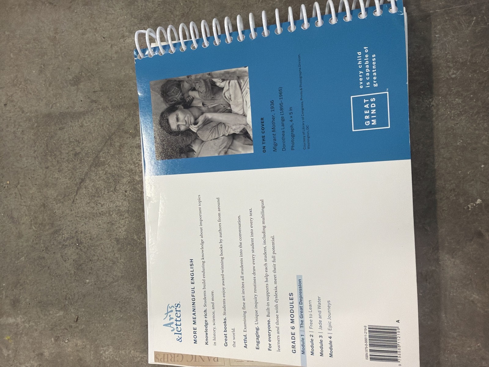 Great Minds Wit & Wisdom Gr 6 Module 1 The Great Depression TEACH 2025 arts