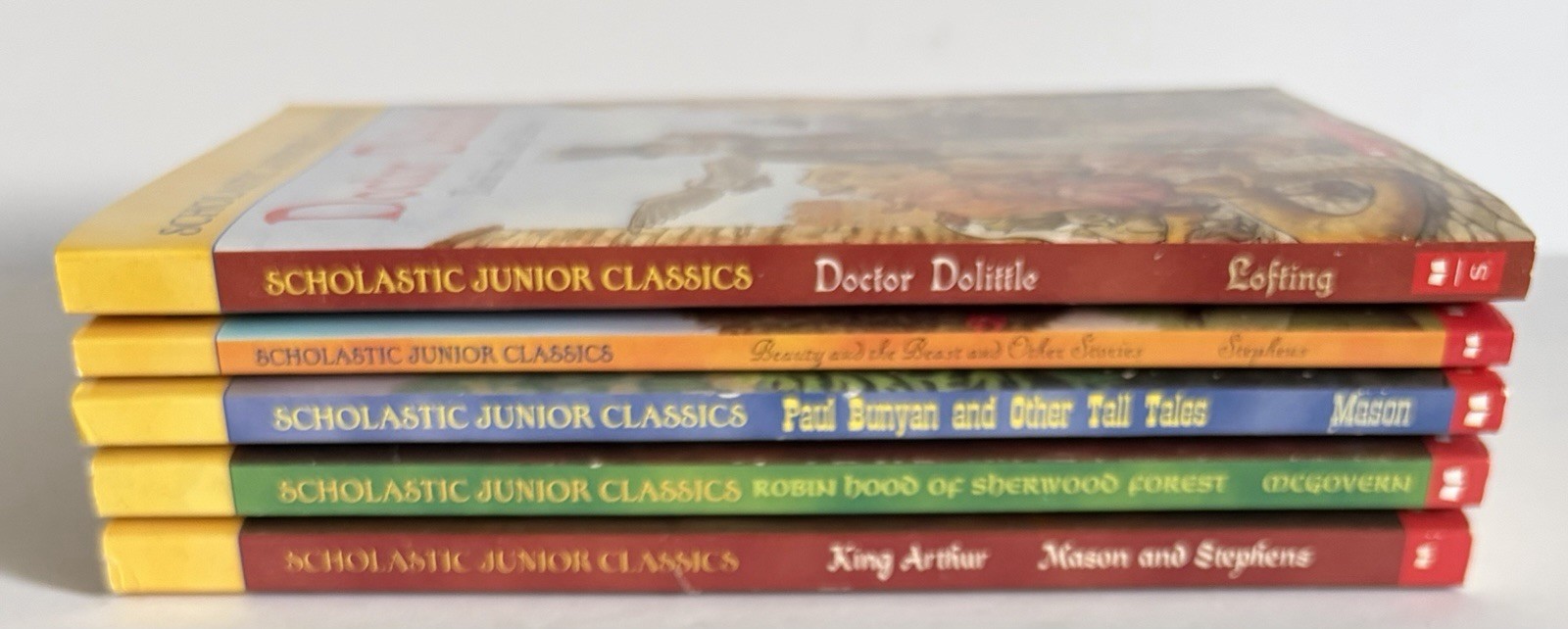 Scholastic Junior Classics 5 Book Lot Doctor Dolittle Robin Hood King Arthur