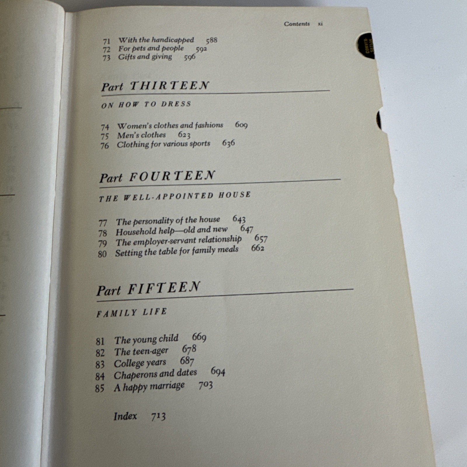 1969 Emily Post’s ETIQUETTE 12th ed. hardback book -732 pages -Weddings, parties