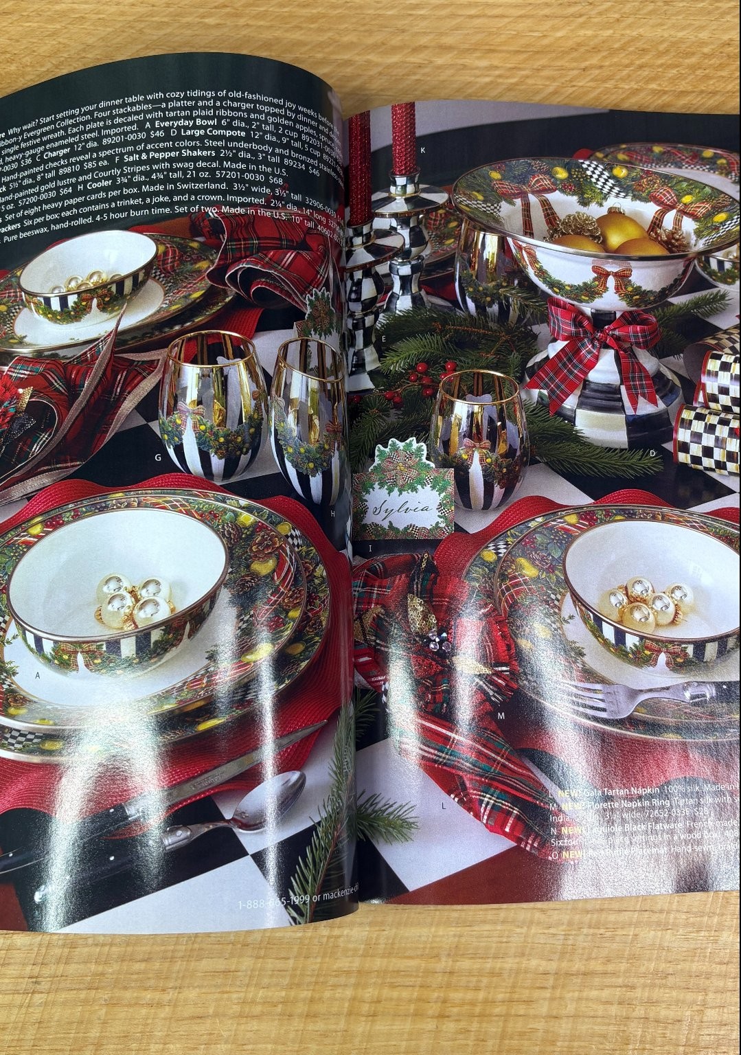 MacKenzie-Childs Holiday Gifts Catalog December 2014 Courtly Check Decor