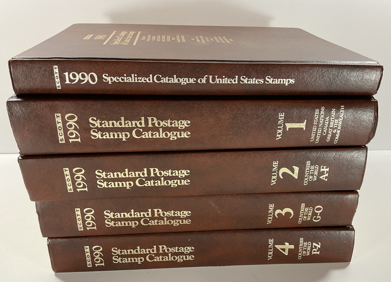 Scott Standard Postage Stamp Catalogue of US Stamps 1990 Lot of 5 Hardcover