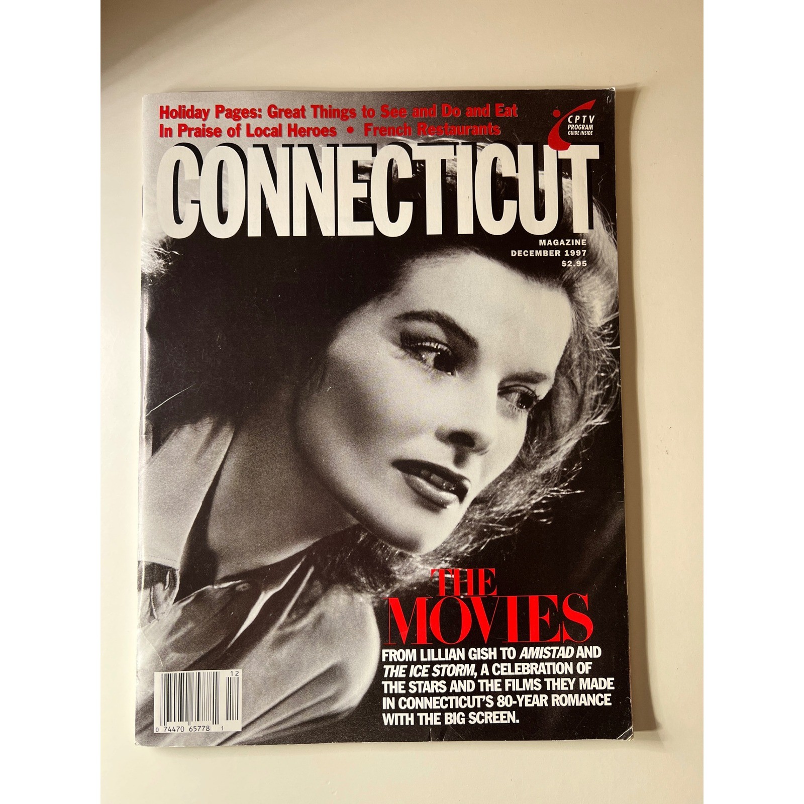 Connecticut Magazine December 1997 Issue Vintage Katharine Hepburn Excellent
