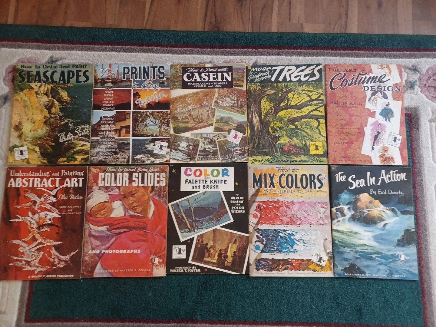 Lot of 10 Vintage WALTER T FOSTER Publication Trees Colors Abstract Landscapes