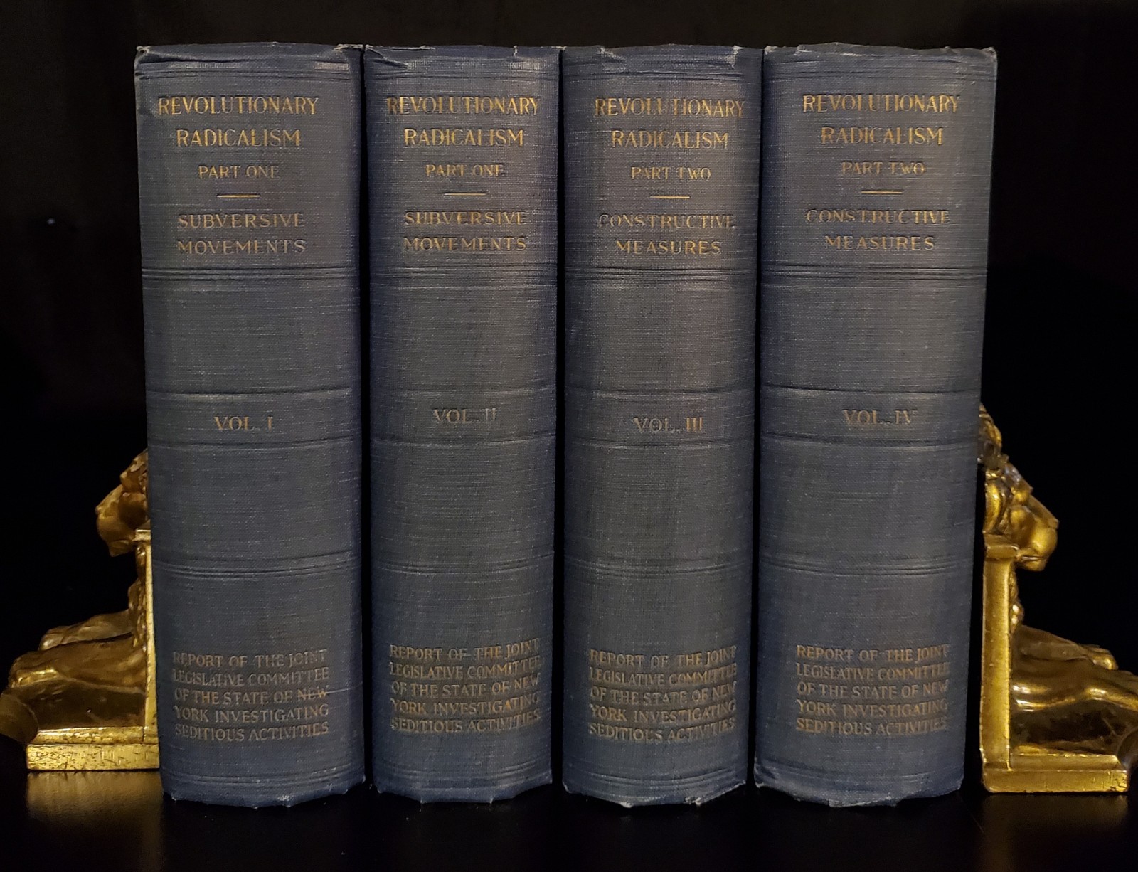 Revolutionary Radicalism It’s History, Purpose And Tactics 4 Vols / 1920