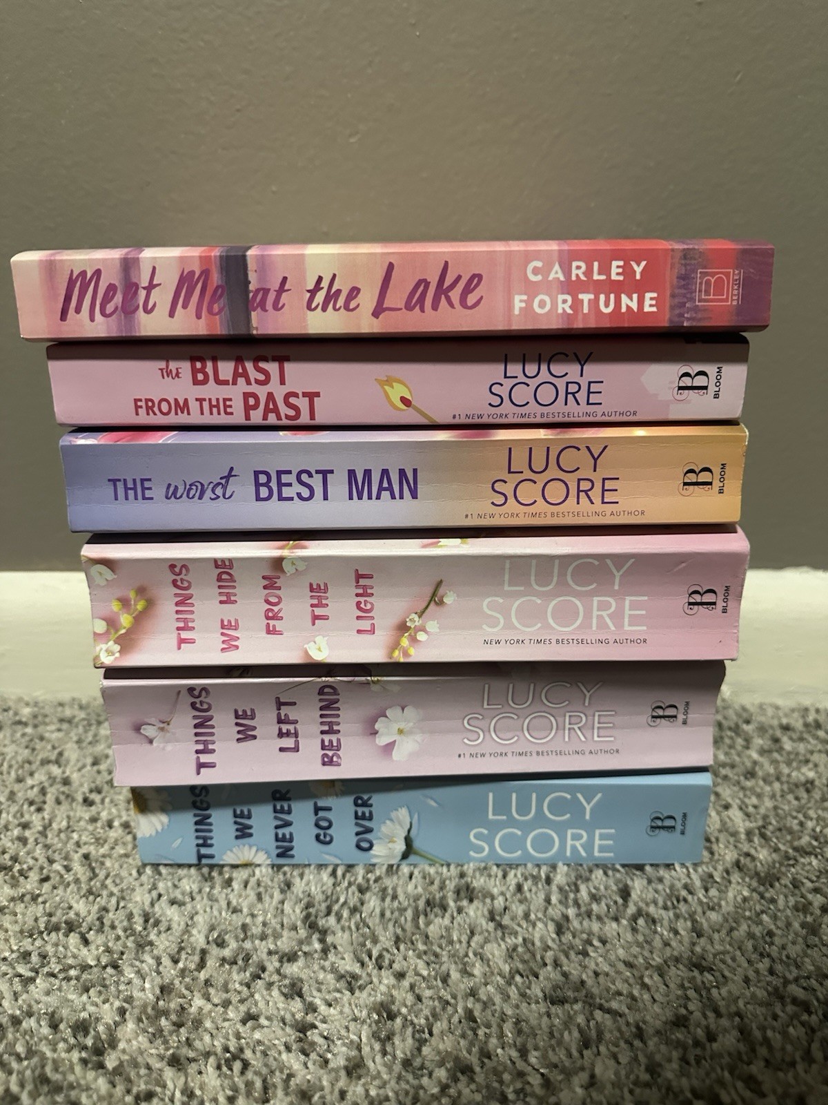 Lucy Score & Carley Fortune Romance Paperback Book Bundle: Meet Me at the Lake