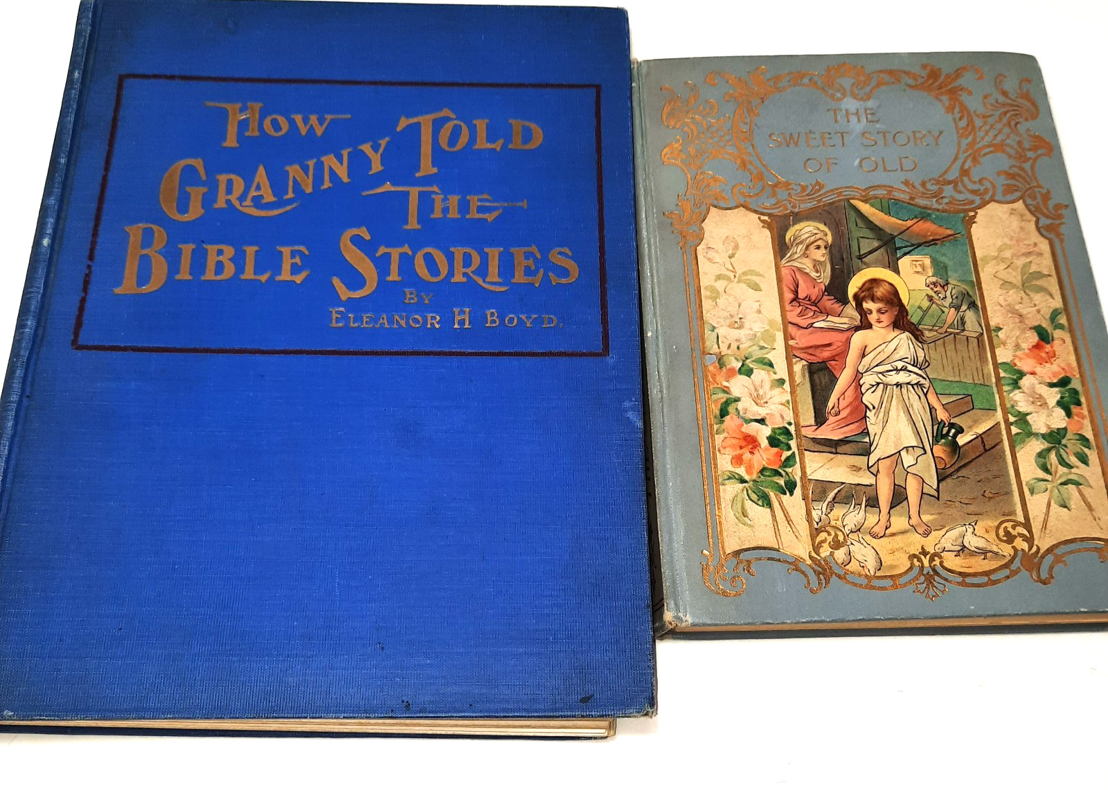 2 Old Religous Books:Sweet Story of Old 1904 &How Granny Told Bible Stories 1921