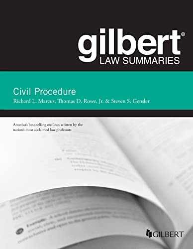 Gilbert Law Summary on Civil – Paperback, by Marcus Richard; Rowe – Very Good d
