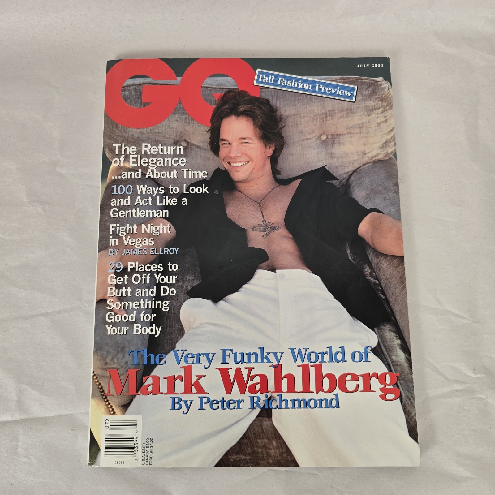 GQ Magazine- Mark Wahlberg – July 2000 Fall Fashion Preview Act Like A Gentleman