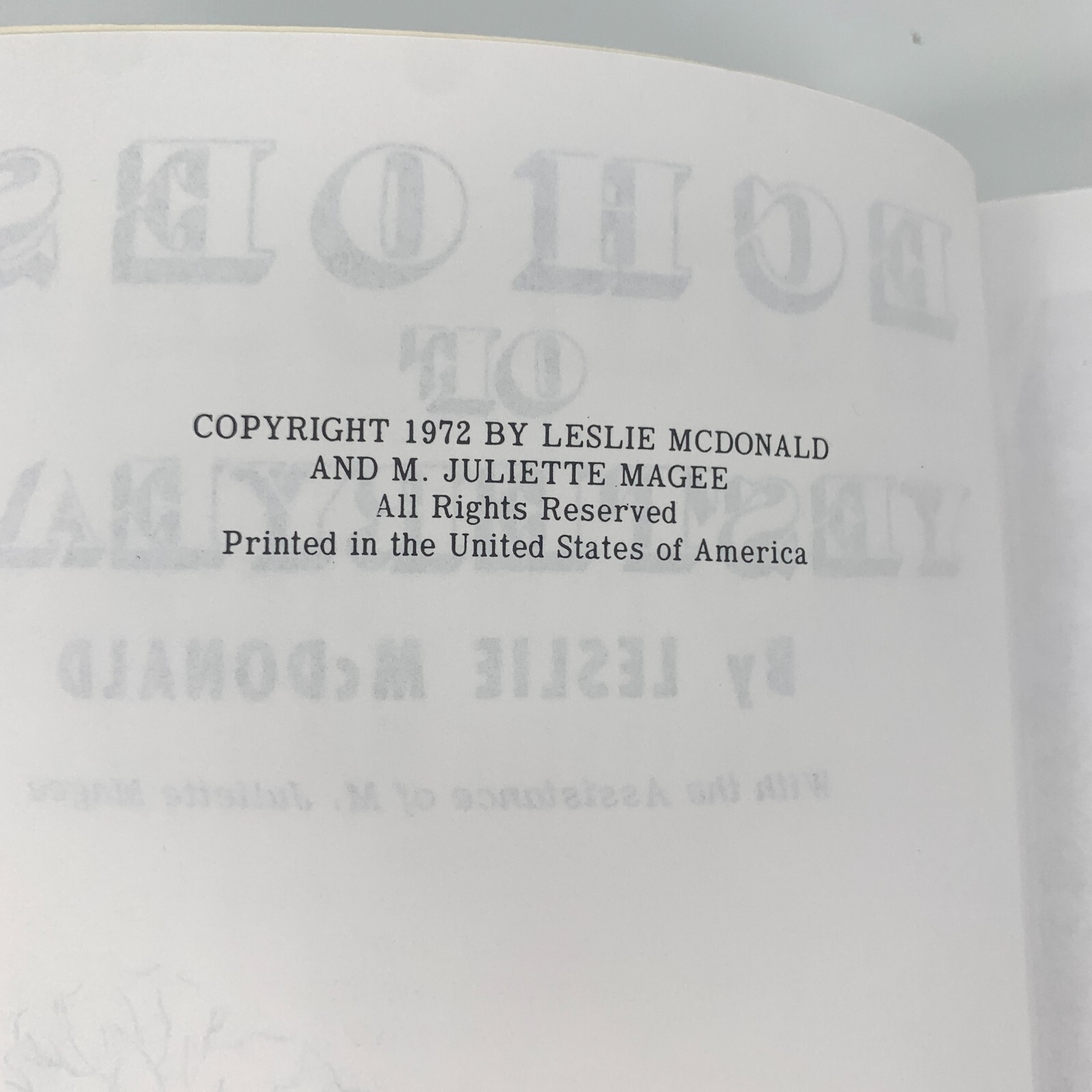 Livingston County Kentucky Echoes of Yesteryear History Photos 1972 McDonald