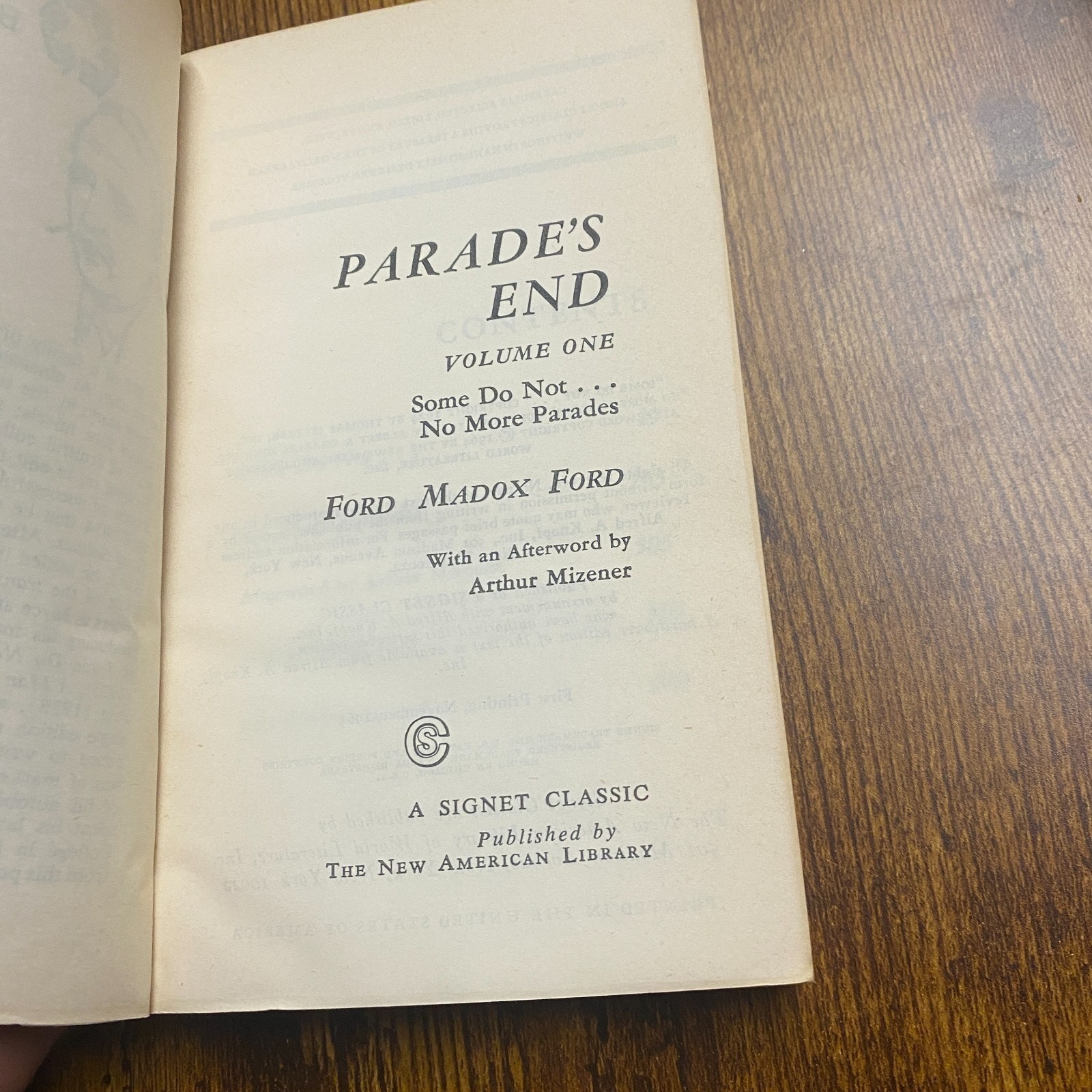 Some Do Not…& No More Parades Two Complete Novels From Ford Madox