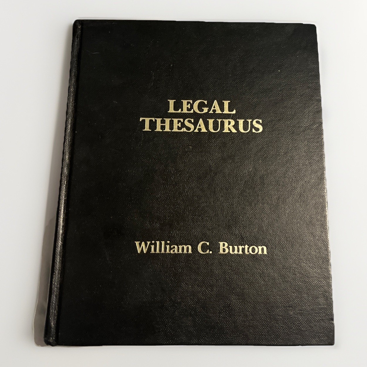 Legal Thesaurus Regular Edition By William C. Burton 1980 GOOD