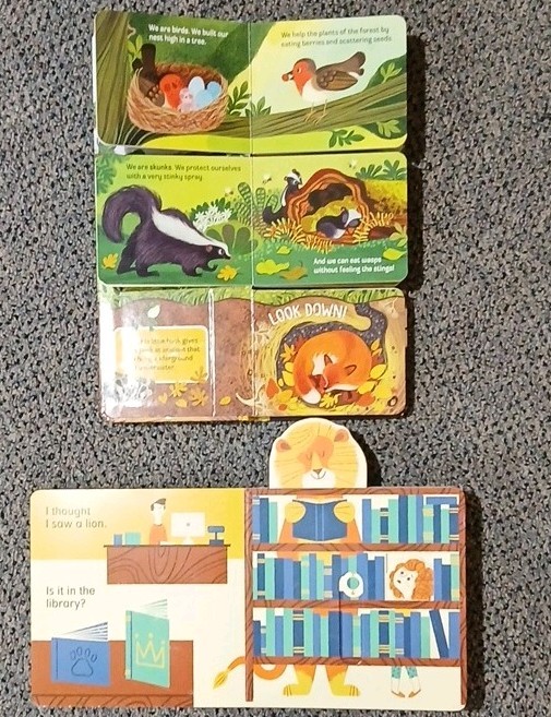 ​Interactive Board Books Lot 6 Space Aliens Fairy Tale Lion In The Forest Campbe