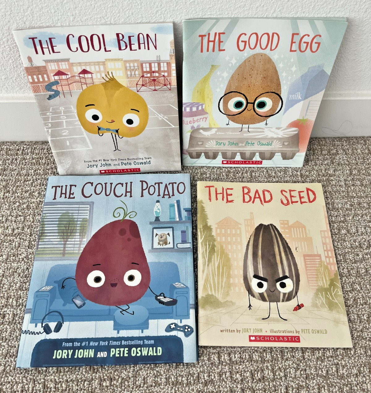 Jory John Children’s Book Lot: Couch Potato-Good Egg- Bad Seed-Cool Bean Lot 4