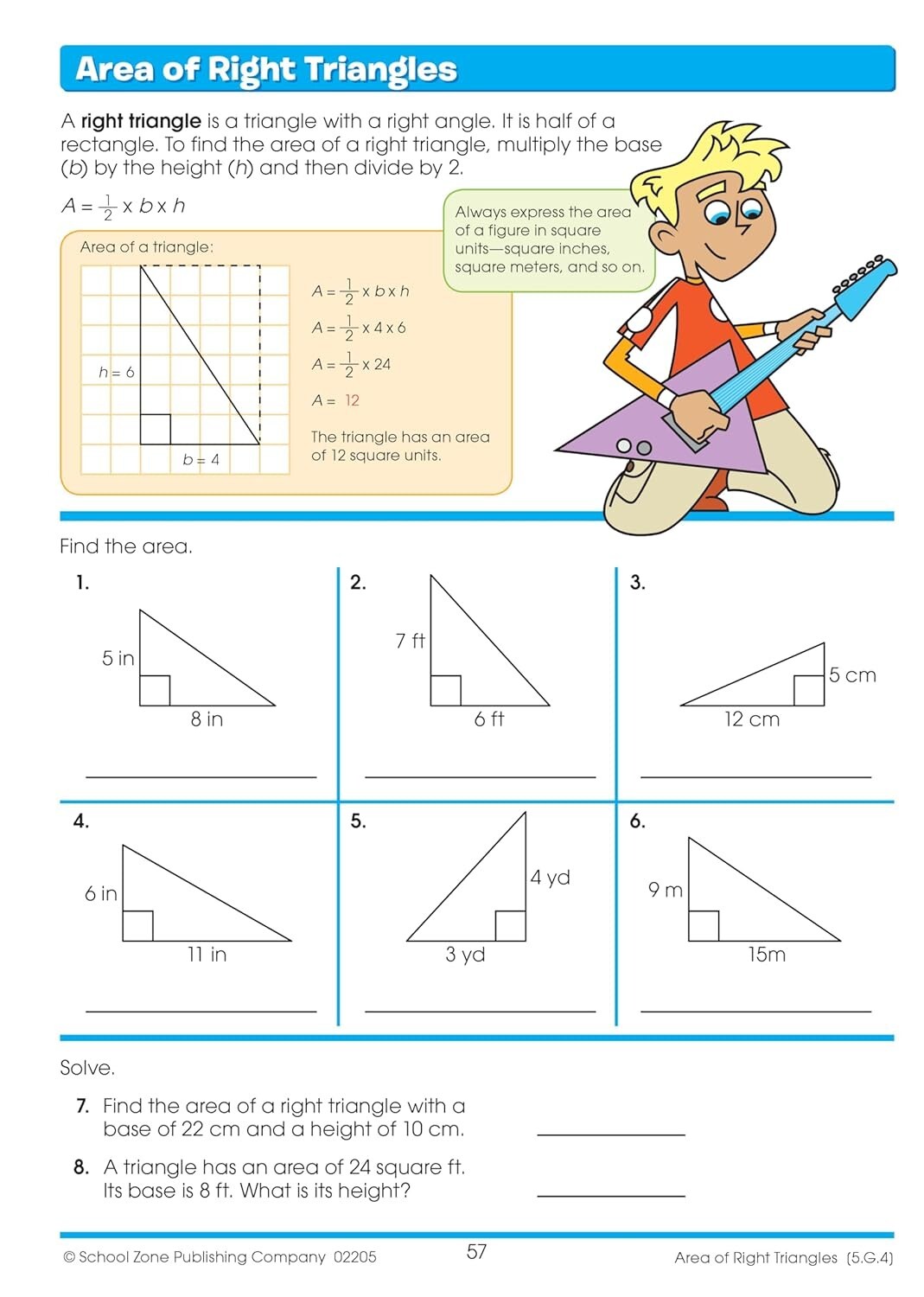School Zone – Math Basics 5 Workbook – 64 Pages Ages 10 to 11 5th Grade Divis…