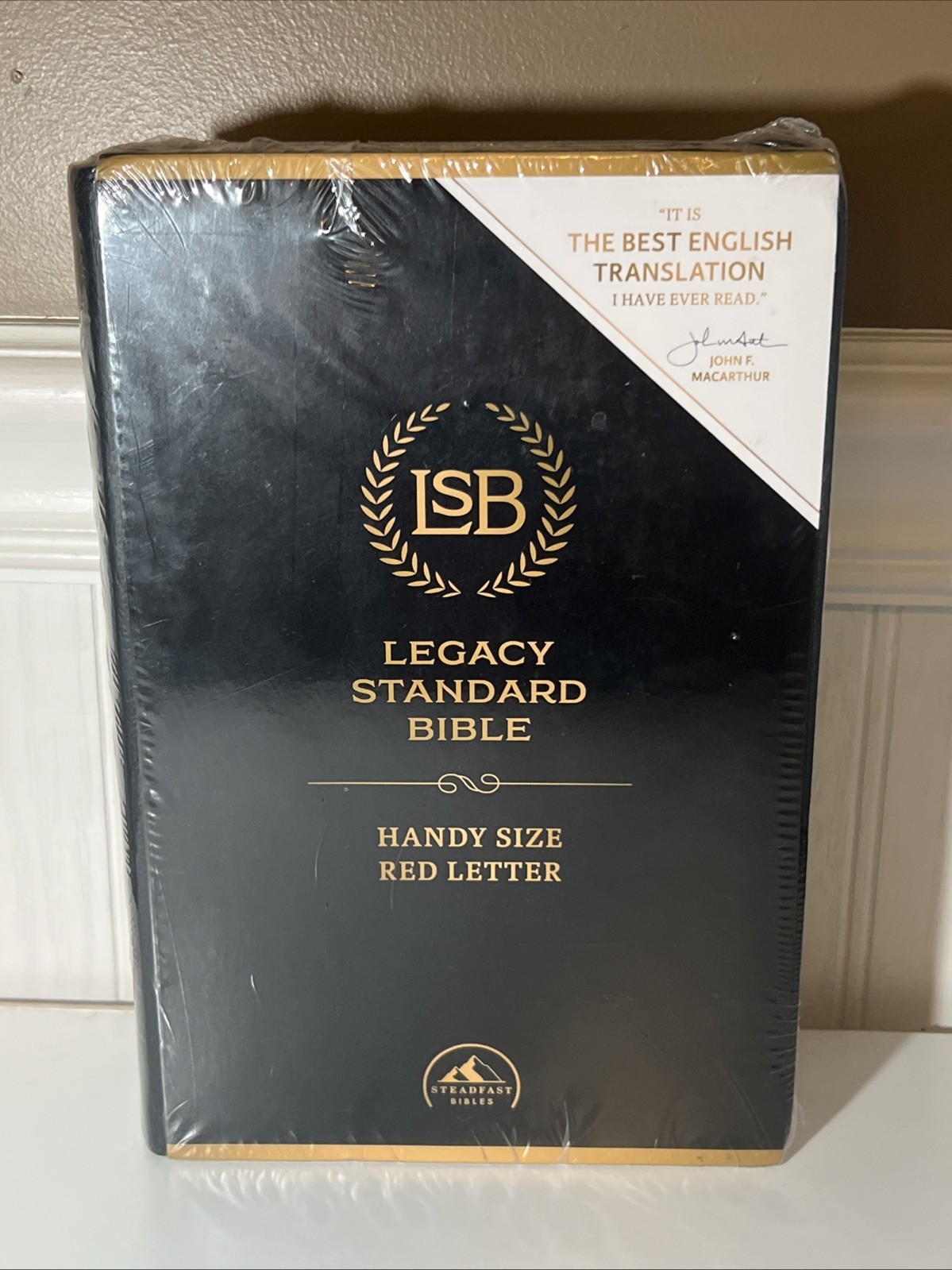 Legacy Standard Bible, Handy Size Paste-Down Black Faux Leather Red Letter: New