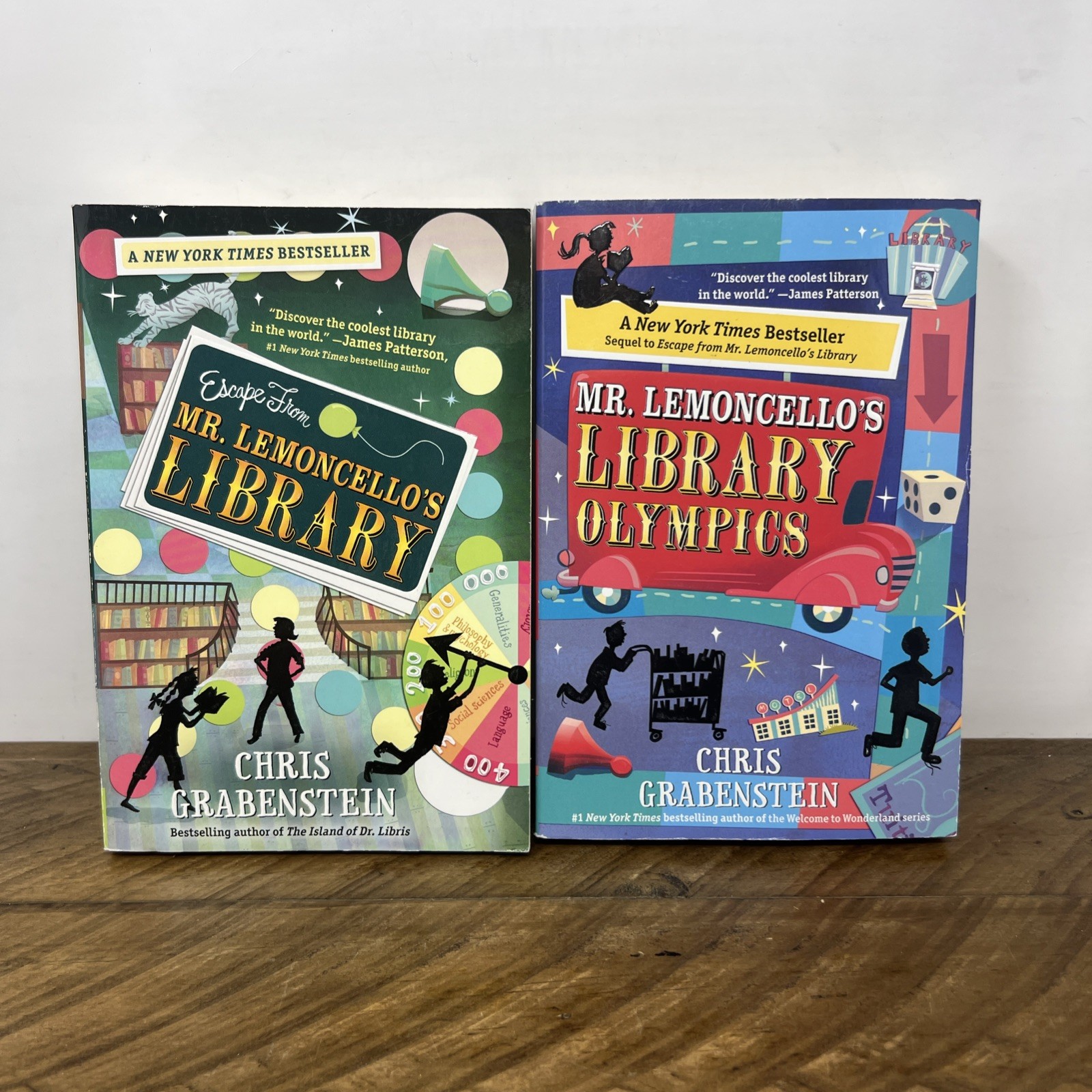 Escape from Mr. Lemoncellos Library Olympics Chris Grabenstein Lot of 2