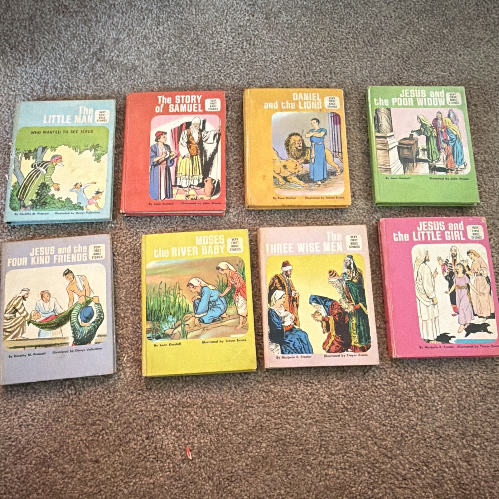 Vintage 1960s Warner Press Children’s Bible Books Lot of 8 – Very First Stories