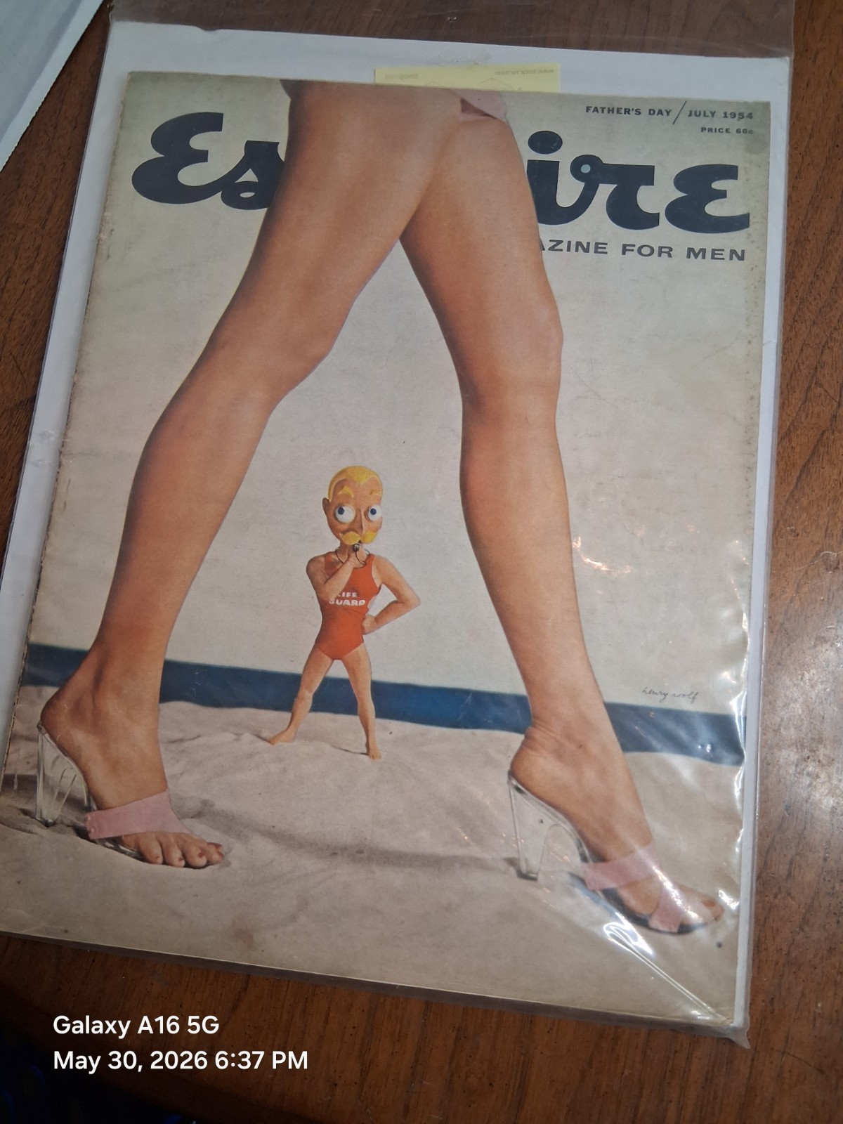 Esquire Men’s Interest Magazine July 1954 Illustrated, Harry Wolfe