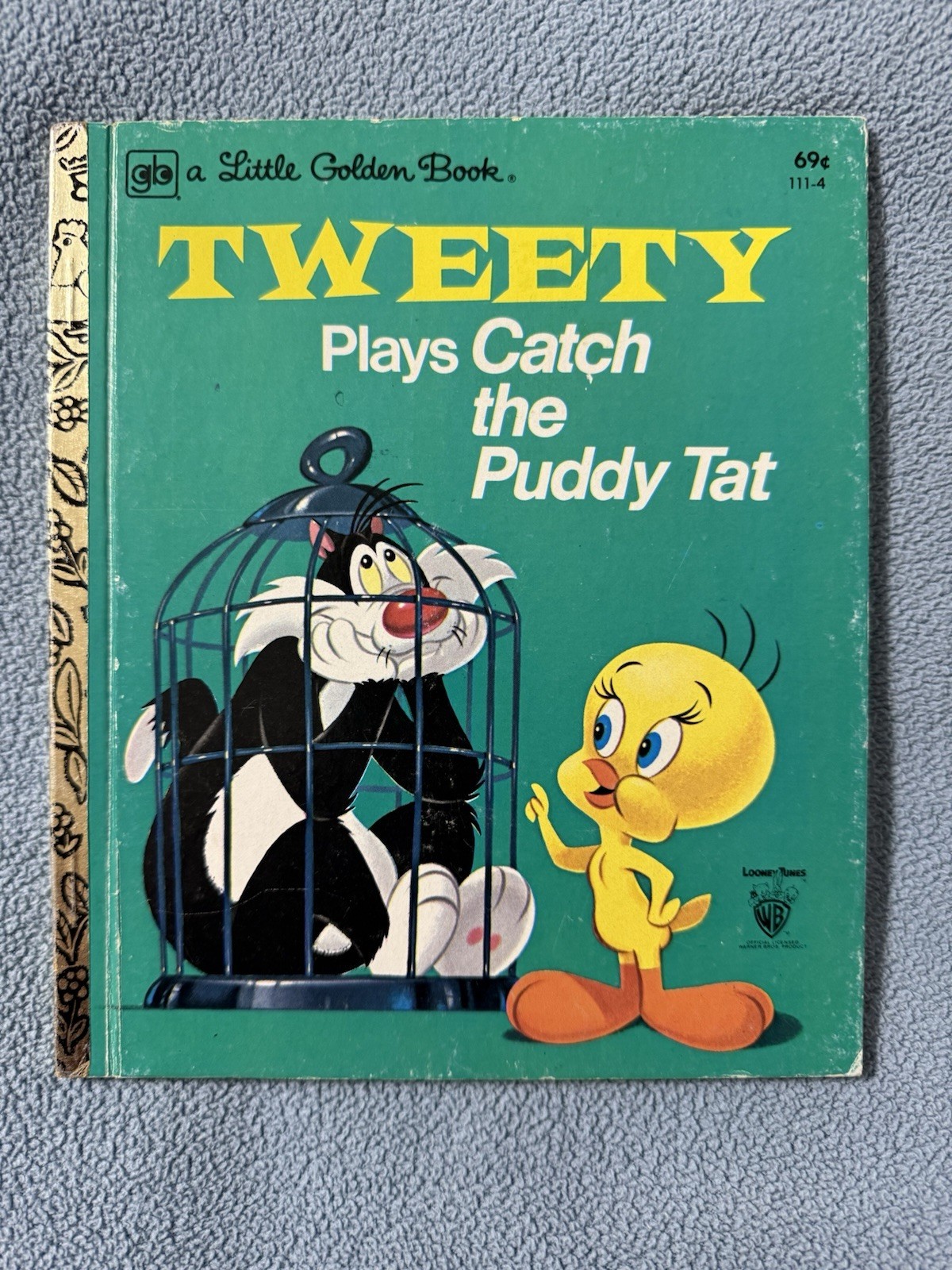 Tweety Plays Catch the Puddy Tat, Little Golden Book, 1980, Hardcover, VERY GOOD