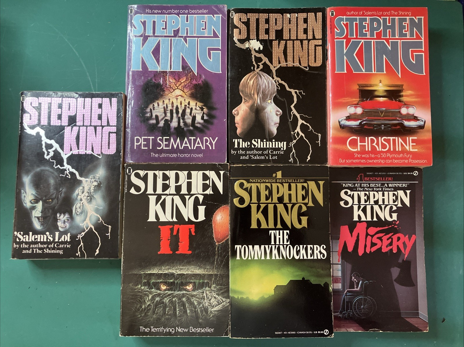 Lot of Seven Stephen King UK Horror Books. IT/Misery/Shining/Salem’s Lot. GOOD.