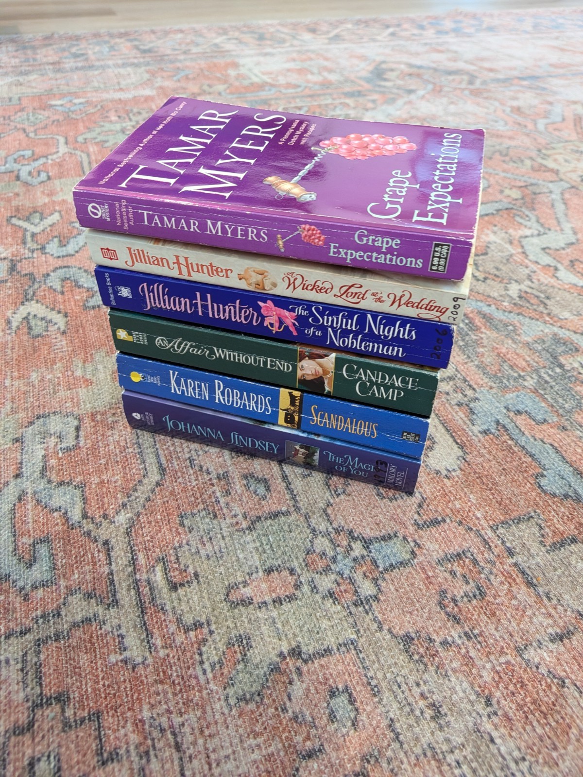 Lot of 6 Mass Market Romance Novels Jillian Hunter Candace Camp Tamar Myers