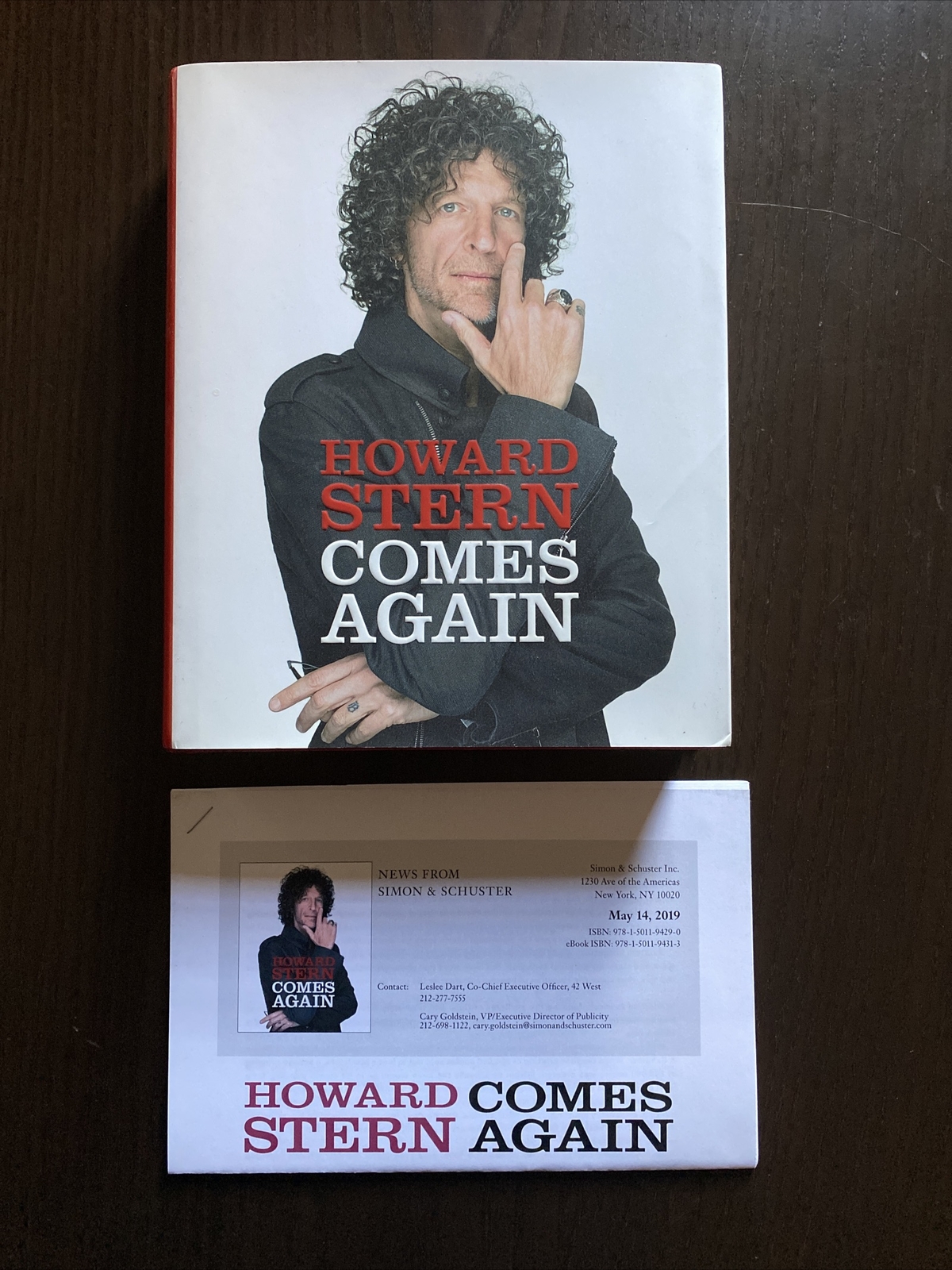 Howard Stern Comes Again by Howard Stern (Hardcover, 2019) + Press Release