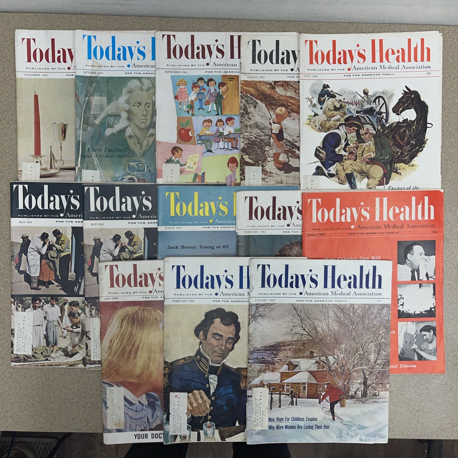 Today’s Health Magazine, Lot Of 13 From 1961 And 1962 In Acceptable Condition ￼