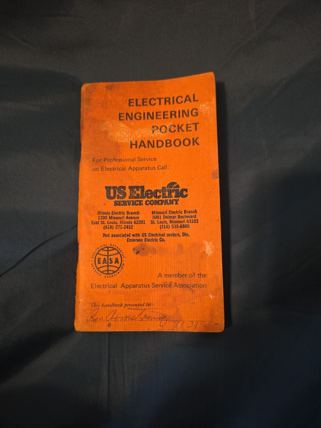 Vintage Electrical Engineering Pocket Handbook EASA Quality Electric Warren Ohio
