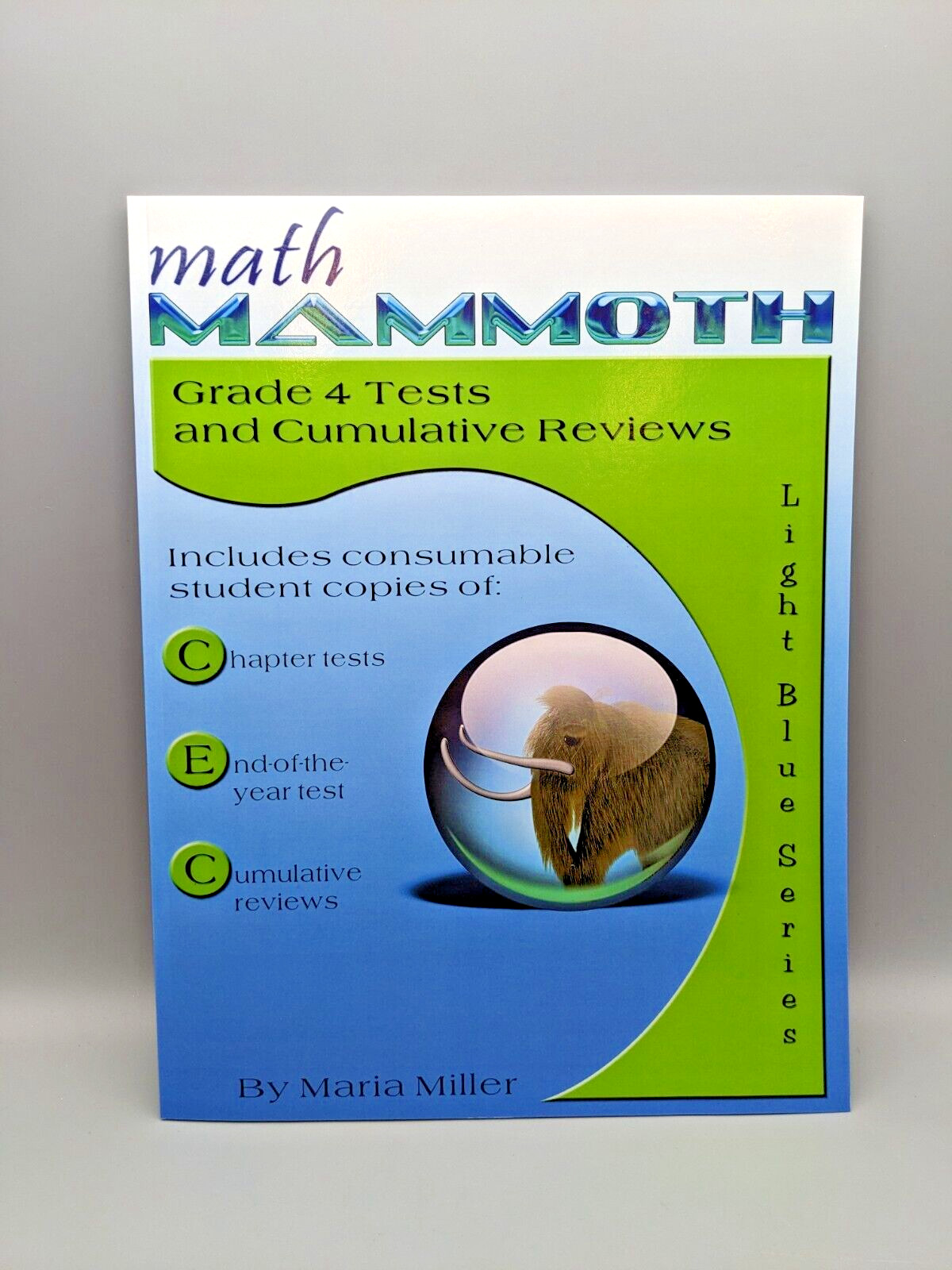 Math Mammoth Grade 4 Color Book Tests and Cumulative Reviews Homeschool NEW