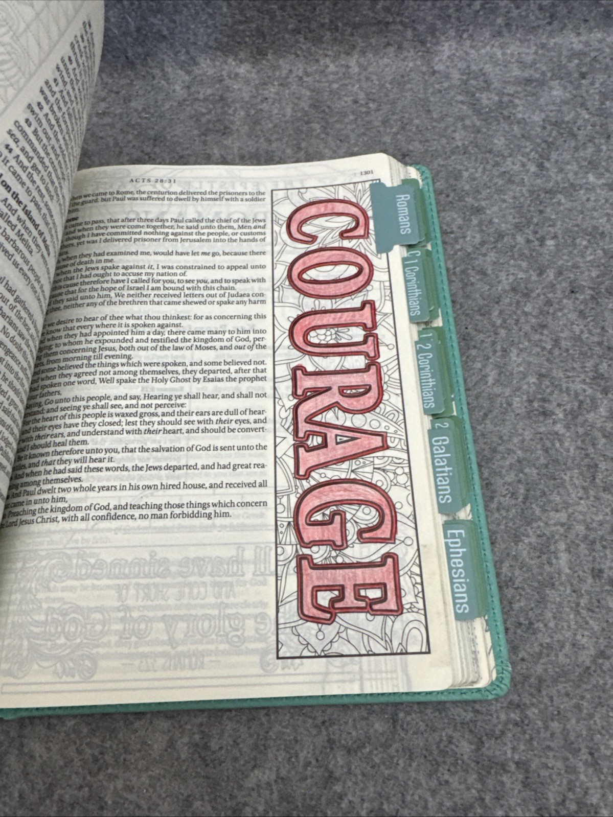 KJV Holy Bible, My Promise Bible, Faux Leather Hardcover w/Bible Tabs, Color…